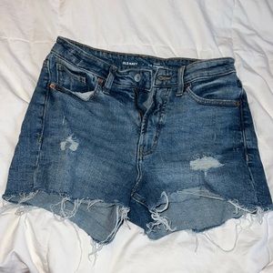 High Rise Denim Shorts